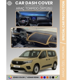 Fiat DOBLO (2023+) Torpido Örtüsü Ön Göğüs Torpido Koruma Çatlamayı Engeller Tam Uyum Hızlı Montaj