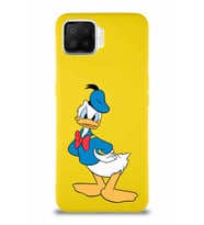 Oppo A73 Soft Premier Kapak Donald Duck-D Tasarımlı Silikon Kılıf - Sarı (Şeffaf)