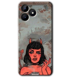 Realme C53 Kılıf HD Desen Baskılı Kılıf - Devil Girl