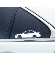 civic vtec 2 sedan basık kelebek silüet stickeri 2 adet kelebek cam