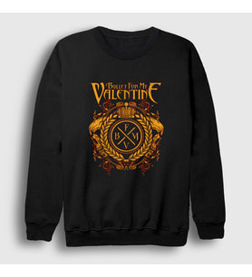 Presmono Unisex Siyah Bridgend Bullet For My Valentine Sweatshirt 23102tt