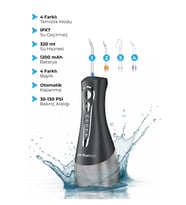 AquaDent Ultra Ağız Duşu - Şarjlı Taşınabilir, 4 Farklı Mod, IPX7 Su Geçirmez