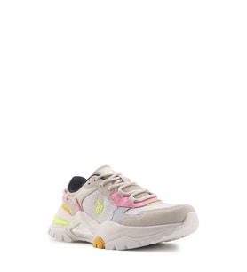 U.S. Polo Assn.Vıncent Wmn 4Fx Bej-Pembe Kadın Sneaker (Bej - Pembe)