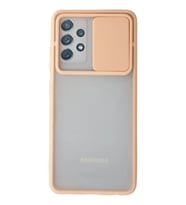 Durukar® Samsung Galaxy A52 Kılıf Palm Buzlu Kamera Sürgülü Silikon - Pembe