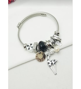 Geyik Charm Pandora Model Çelik Bileklik