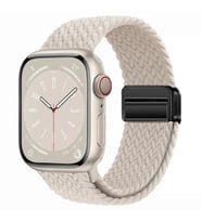 Amazfit GTS Bip Lite S Samsung Haylou Solar Huawei 20mm Kordon Magnet Örgü Strap (Siy.Byz.Kareli Dsn.)