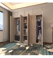 Kenzlife gardırop 5 kapılı horozibiği 180*200*52 crd XLARGE kapaklı gardolap dolap