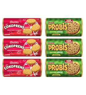 Ülker Çokoprens 10'lu 300 gr ve Probis 10 lu 280 gr 6 lı Karma Paket