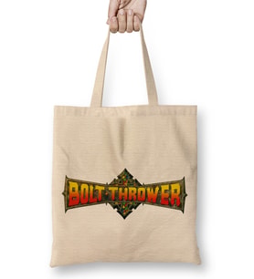 Bolt Thrower Logo 03 Bez Çanta Uzun Saplı