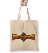 Bolt Thrower Logo 03 Bez Çanta Uzun Saplı