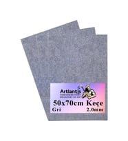 Gri Keçe 50x70 cm 2.0 mm 3 Adet Renkli Hobi Keçesi Elişi Keçesi Anasınıfı Kreş Okul Öncesi