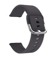 Samsung Galaxy Watch 3 Gear S3 Kordon 45mm 46mm Kordon Silikon Bileklik Kopçaklı (Koyu Gri)