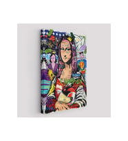 Renkli Mona Lisa Banksy Kanvas Tablo Sokak Sanatı Pop Art-5306