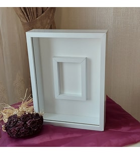 30x40 Cm Ledsiz Fotoğraf Bölümlü İsimsiz Tasarım Gül Kutusu Anı Çerçevesi! Ayna Çerçeve!