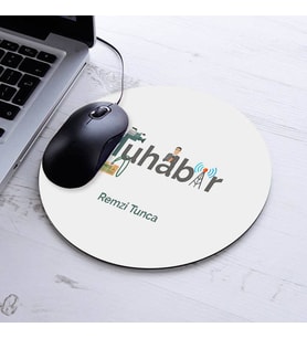 İsimli Muhabirlere Özel Yuvarlak Mousepad