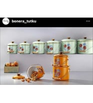BONERA EMAYE BAĞRAÇ 3LÜ SET 6 PARÇA 14CM 16CM 18 CM   (Yeşil)