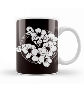 Sakura Japan Cherry Blossom Tree Nature Japanese Art Flower Kupa Bardak Porselen