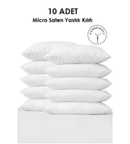 10 Adet Beyaz Iç Yastık Astarı 50x70 CM Fermuarlı