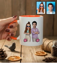 Kişiye Özel Karikatürlü Mühemmel Kardeşler Kupa Bardak Doğum Günü Hediyesi