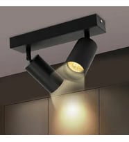 RİOLİGHT MODERN2 SİYAH2 MUTFAK2,GİYİNME ODASI2,CAFELER2 İÇİN GÜN İŞİĞI METAL 2Lİ SPOT(AMPUL DAHİL)