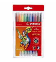 Stabilo Trio 2in1 Çift Uçlu Keçeli Kalem Seti 10 Renk Paket