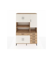 Hyperion Dolap 9 Raflı 5 Çekmeceli 5 Kapaklı 132x44x195 Çam-Aytaşı/Çam