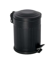 Vintage Siyah Çizgili 12 Litre Çöp Kutusu Çöp Kovası