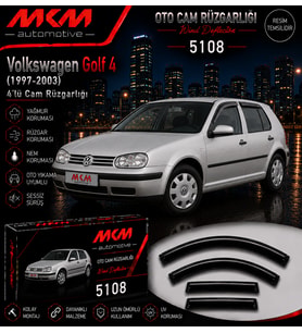 Volkswagen Golf 4 (1997-2003) 4'lü Mugen Cam Rüzgarlığı