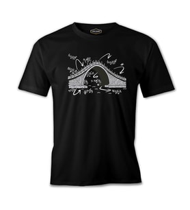 Math Measurement Equations of a Bridge Siyah Erkek Tshirt