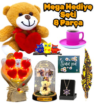 Mega Hediye Seti - 8 Farklı Hediyeli Kişiye Özel Premium Set - Kişiye Özel Hediye (Model 1)