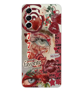 Samsung Galaxy S21 FE Uyumlu 777 Aesthetic Kolaj Tasarımlı Şeffaf Telefon Kılıfı