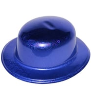 Mavi Renk Hologramlı Plastik Yuvarlak Melon 27x24 cm