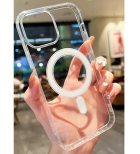 İPHONE 15 PRO MAX UYUMLU MAGSAFELİ ŞEFFAF KILIF