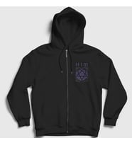Presmono Unisex Siyah Roses Him Fermuarlı Kapüşonlu Sweatshirt 81207tt