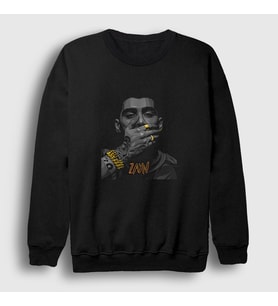 Presmono Unisex Siyah Rings Zayn Malik Sweatshirt 411047tt