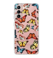 PrintiFy Samsung Galaxy S21 ile Uyumlu Water Color 2  Kamera Korumalı Şeffaf  Kılıf