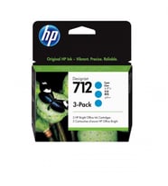 HP HP 3ED77A (712) MAVİ 29 ML 3 PACKS GENİŞ FORMAT MUREKKEP KARTUŞU