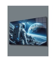 Miyrem Glasses Collection -A1^#  Uzay Görseli Astronot Cam Tablo  -Artificial Intelligence (Çok Renkli)