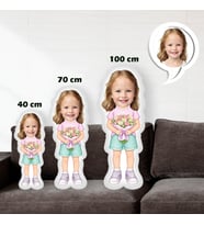 eJOYA Anneler Gününe Özel Ellerimde Çiçekler Peluş 3 Boy Yastık B116356