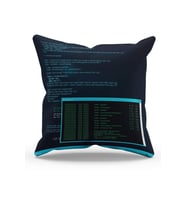 Moud's Çift Tarafı Baskılı Coder Screen Desenli Süet Kırlent Kılıfı