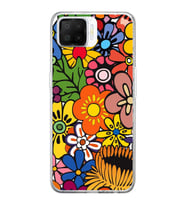 PrintiFy Oppo A73  ile Uyumlu 1mm Slim Fit Retro Renkler 2 Baskılı Şeffaf  Kılıf