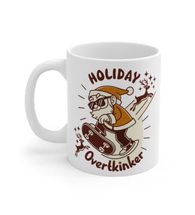 Holiday Skater Santa Coffee Mug  - Komik Hediye Kupa  Ofis Arkadaşına Harika Hediye