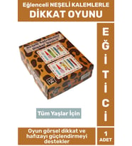 Eğitici Görsel Algı Hafıza Dikkat Koordinasyon Gelişimi Eğlenceli NEŞELİ KALEMLERLE DİKKAT OYUNU