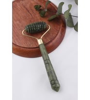 Yeşim Taşı Tek Başlı Tırtıklı Roller Masaj Aleti Jade Roller (Kutulu) - MS0064