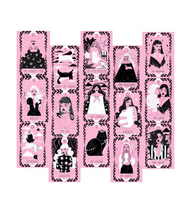 Orora Pembe Tarot Poster Duvar Kağıdı Seti-15li-230g-A5