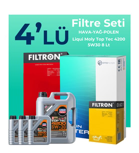 Filtron BMW X3 3.0 Dizel Filtre Bakım Seti Liqui Moly Motor Yağlı (2004-2006) 4 Lü