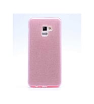 Samsung Galaxy A8 Plus 2018 Uyumlu Kılıf Zore Shining Silikon (Rose Gold Altın)