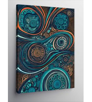 Kanvas Tablo Spiral Desen Zarafeti