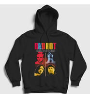 Presmono Unisex Beyaz Band Red Hot Chili Peppers Kapüşonlu Sweatshirt 107100tt (Siyah)