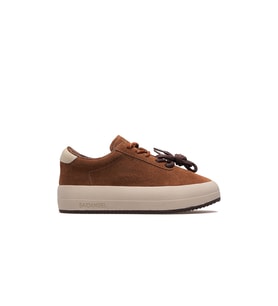 GUJA Kadın Deri Sneaker Ayakkabı 25k 25k372 Z Nubuk Bej (Camel)